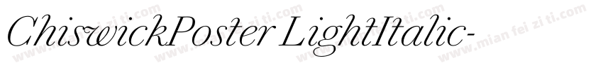 ChiswickPoster LightItalic字体转换